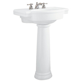 Retrospect Pedestal Sink for 8" Centerset Faucet in Linen