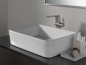 799-SS-PR-DST Pivotal Single Handle Vessel Bathroom Faucet, Lumicoat Stainless
