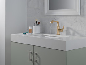 689-CZ-PR-DST Tetra Single Handle Mid-Height Vessel Bathroom, Lumicoat Champagne Bronze