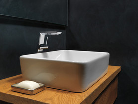 799-PR-DST Pivotal Single Handle Vessel Bathroom Faucet, Lumicoat Chrome