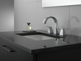 35546-PR-MPU-DST Trillian Two Handle Widespread Bathroom Faucet, Lumicoat Chrome