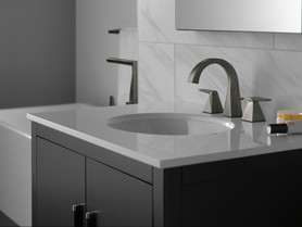 35546-KS-PR-MPU-DST Trillian Two Handle Widespread Bathroom Faucet, Lumicoat Black Stainless