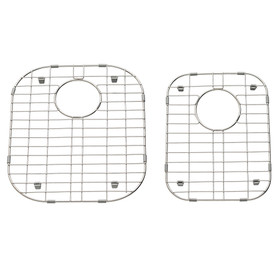 16.93" x 10.5" 2-Pack Bottom Grid Sink Rack in Stainless Steel