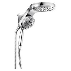 58680-PR25 Universal Showering Components HydroRain H2Okinetic 5-Setting Two-in-One Shower Head, Lumicoat Chrome
