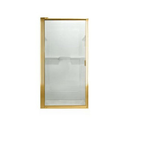 63.5" Tall Framed, Pivot, Clear Glass Shower Door for 27.25" to 29" Width Openings in Gold