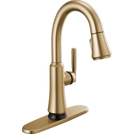 Coranto 9.06-in x 4.63-in x 14.38-in Touch2O Bar and Prep Faucet with Touchless Technology, Champagne Bronze in Champagne Bronze