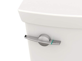 H2Option Right Hand Trip Lever Dual Flush Toilet Tank in White