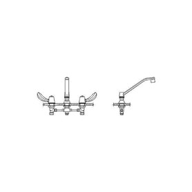 Commercial 27C1 / 27C2: Two Handle 8 In Below Deck-Mount Faucet