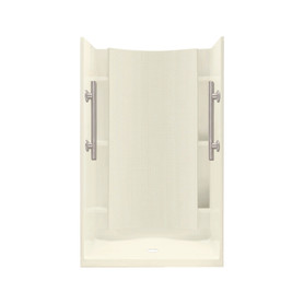 Alcove Shower Kit 36-in L x 36-in W x 71.25-in H in Biscuit