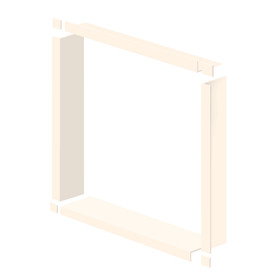 WTBK547-02 54-in x 54-in x 7.5-in Window Trim, Cameo