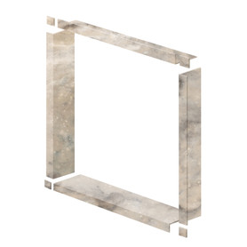 WTBK367-49 Saramar 36-in x 36-in x 7.5-in Window Trim, Sand Creme