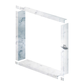 WTBK367-47 Saramar 36-in x 36-in x 7.5-in Window Trim, White Venito