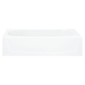 Sterling 7104L-5405SC-0 60-in x 29-in Bathtub, Walls and Door Kit, in White/Chrome with Clear Glass