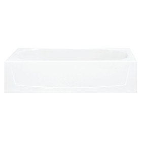 60-in x 29-in Bathtub, Walls and Door Kit, in White/Chrome with Clear Glass
