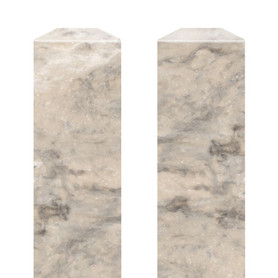 SFIM962-49V Saramar .25-in x 1-in x 96-in Flat Inside Corner Molding, Sand Creme Velvet