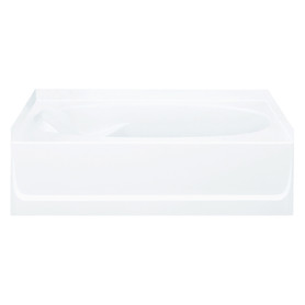 7111R-5405SC-0 60-in x 42-in Bathtub, Walls and Door Kit, in White/Chrome with Clear Glass