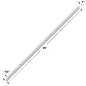 EM981-181 Lusso 1-in x 1.87-in x 98-in Transition Edge Molding, Palladio White