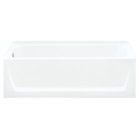 Sterling 7112L-5405SC-0 60-in x 32-in Bathtub, Walls and Door Kit, in White/Chrome with Clear Glass