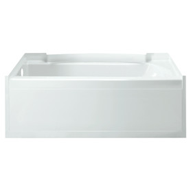 Sterling 7115L-5405SC-0 60-in x 32-in Bathtub, Walls and Door Kit, in White/Chrome with Clear Glass