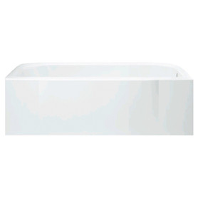 Sterling 7124R-5405NC-0 60-in x 30-in Bathtub, Walls and Door Kit, in White/Nickel with Clear Glass