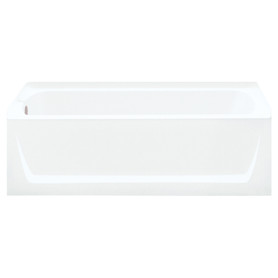 7132L-5405NC-BD-0 60-in x 32-in Bathtub, Walls and Door Kit, in White/Nickel with Clear Glass