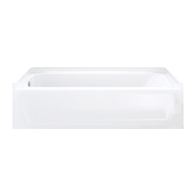 7137L-5405NC-0 60-in x 30-in Bathtub, Walls and Door Kit, in White/Nickel with Clear Glass