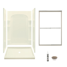 Sterling 7222-5475NC-96 Ensemble 48-in x 34-in Vikrell 5-Piece Shower Kit with Clear Door