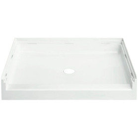 42-in x 36-in Shower Base, Walls and Door Kit, in White/Chrome with Clear Glass