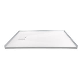 FZSR6036-31 Trimslate 60-in x 36-in Zero Threshold Tub Replacement Shower Base with End Drain, White