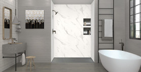 FZS6040C-40 Trimslate 60-in x 40-in Zero Threshold Shower Base with Center Drain, Dark Grey