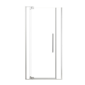 RDPD4276108C-BS Rynolds Duo 42-in x 76-in Pivot Shower Door With 5/16-in Clear Glass And Sabrina Double-Sided Handles, Brushed Stainless