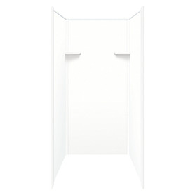 36-in x 36-in x 72-in Solid Surface Shower Wall Surround in White