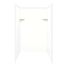 48-in x 36-in x 72-in Solid Surface Shower Wall Surround in White