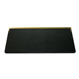 Preston flip-up fold-down ADA compliant padded shower seat in black and champagne bronze, 34 in. W x 15 in. D, by Transolid, PPS1534UP-09CB