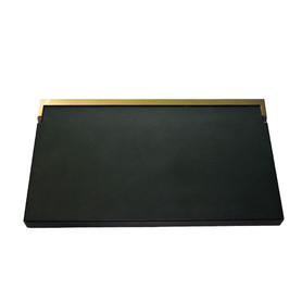 Preston flip-up fold-down ADA compliant padded shower seat in black and champagne bronze, 26 in. W x 15 in. D, by Transolid, PPS1526UP-09CB