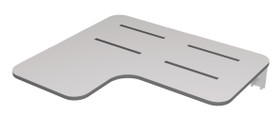 26 in. x 22.5 in. Right Hand L-Shaped Transfer Style Shower Seat, White, LTSSS2623R
