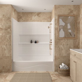 Transolid Ravena 60 x 30 x 17 in. SMC Alcove Bathtub, Right-Hand Drain, White, RTTR6030R-31