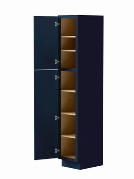 18-in x 21-in x 84-in Ready to Assemble Slim Shaker Vanity Linen Cabinet, Navy Blue, L188421-RTA-FR02-NB