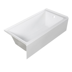 UATTR603015-R Ursula 60-in x 30-in x 15-in Alcove Acrylic Bathtub With Right Hand Drain, White (Glossy)