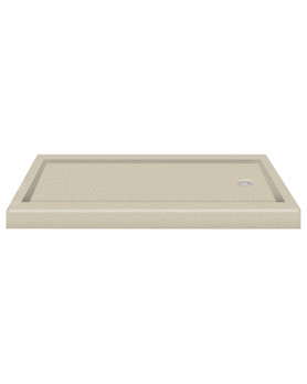 60 x 32 Solid Surface Shower Base with Right Hand Drain in Desert Earth