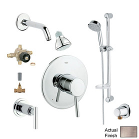 Custom Shower 2-Wall Volume Control System in Brushed Nickel