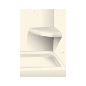 14-in x 14-in Solid Surface Wall-Mount Corner Shower Seat in Moonlight