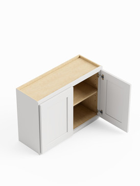 33-in x 12-in x 24-in Ready To Assemble Shaker Wall Cabinet, White