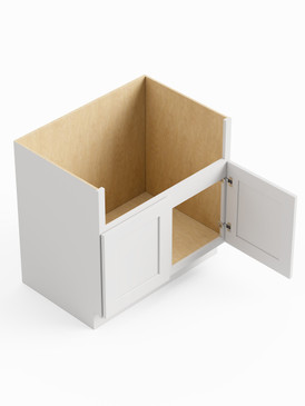 30-in x 24-in x 35-in Ready To Assemble Shaker Farm Sink Base Cabinet, White