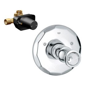 Thermostat Trim with Rough-in in Starlight Chrome/Swarovski Crystal