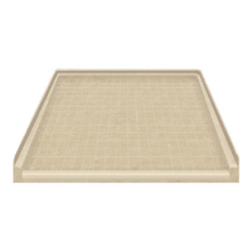 39.5-in x 37.75-in Solid Surface Barrier-Free Shower Base in Almond Sky
