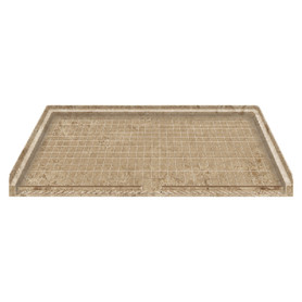 63.5-in x 37.75-in Solid Surface Barrier-Free Right-Hand Shower Base in Sand Mountain