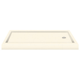 60 x 32 Solid Surface Shower Base with Right Hand Drain in Moonlight