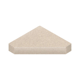 15-in x 15-in x 3-in Solid Surface Neo-Angle Corner Shower Seat, Cashew