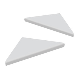 9-in x 9-in x 1-in Solid Surface Corner Shelf With Brackets (Set of 2), Pure White